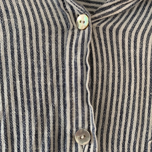 Striped Linen Blend Shirt - Picture 3 of 4
